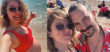 Hamile Burcu Biricik’ten tatil pozları