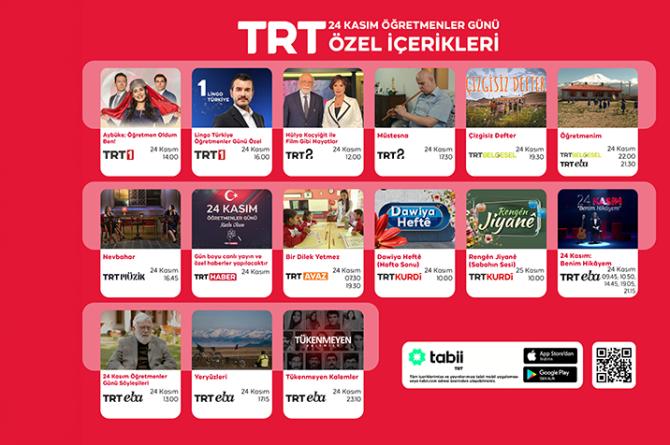 TRT’den Öğretmenler Gününe özel içerikler